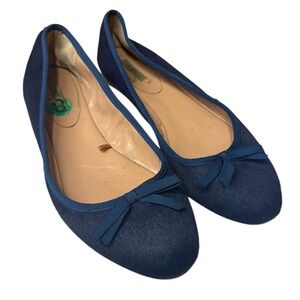Zara Blue Faux Pony Hair Ballet Flats Bow Dainty Soft Minimal Chic Coquette 8